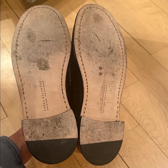 Freda Salvador Black embossed “Elba” loafers - Picture 3 of 6